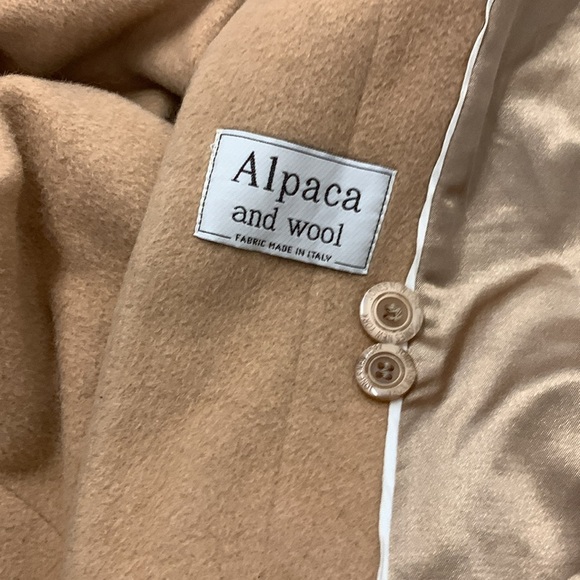 Vintage jones New York wool alpaca maxi Tan camel Belted Coat - Picture 11 of 11